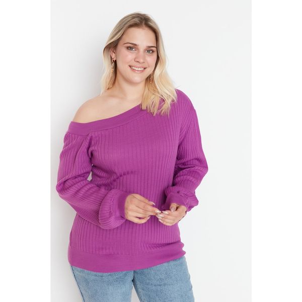 Trendyol Trendyol Curve Purple Knitwear Sweater