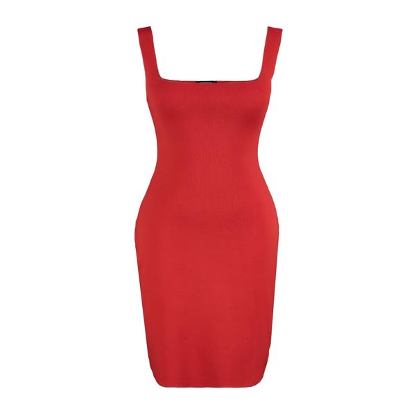 Trendyol Trendyol Curve Red Strap Knitwear Dress