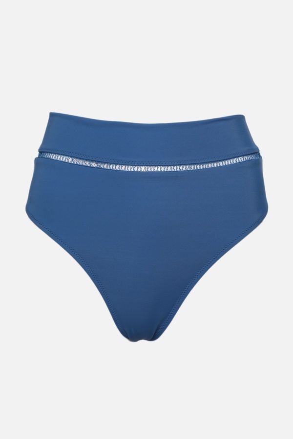 Trendyol Trendyol Dark Blue Stripe Accessory Detailed Bikini Bottoms