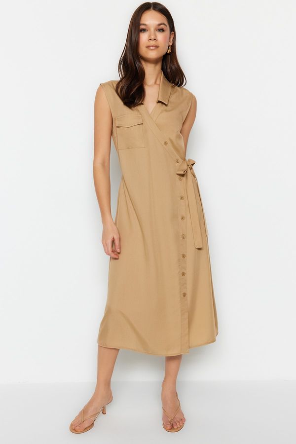 Trendyol Trendyol Dress - Beige - Double-breasted