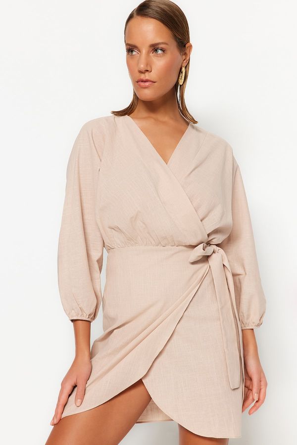 Trendyol Trendyol Dress - Beige - Wrapover