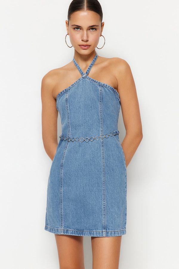 Trendyol Trendyol Dress - Blue - Off-shoulder