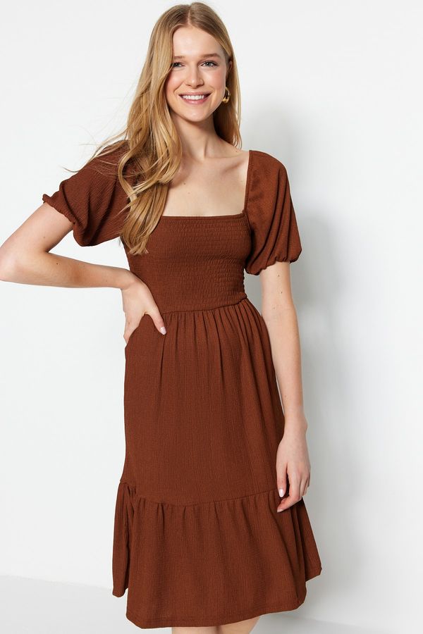 Trendyol Trendyol Dress - Brown - Skater