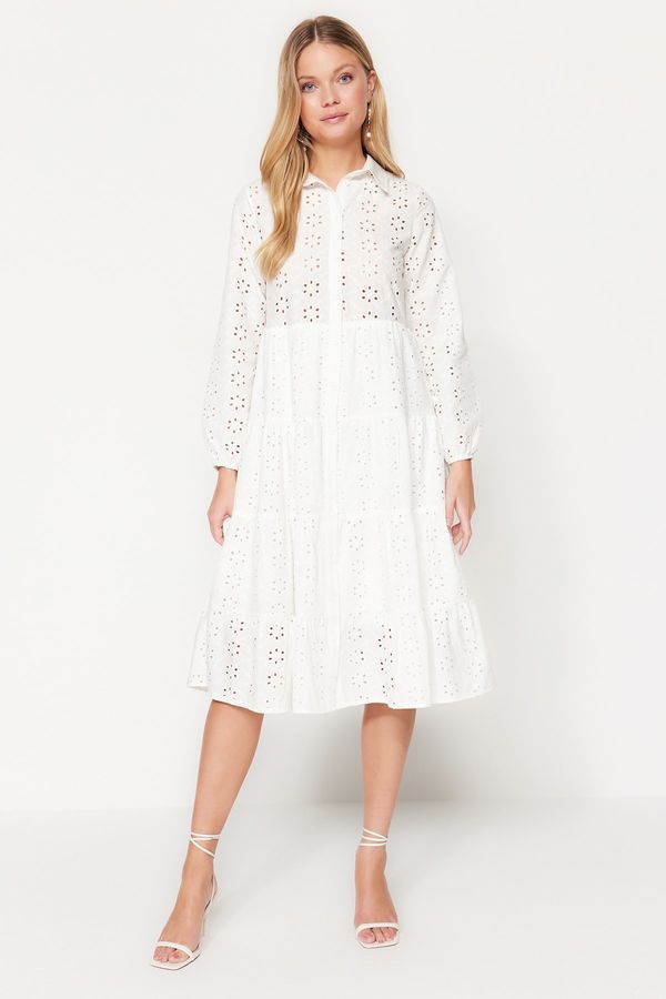 Trendyol Trendyol Dress - Ecru - Shirt dress