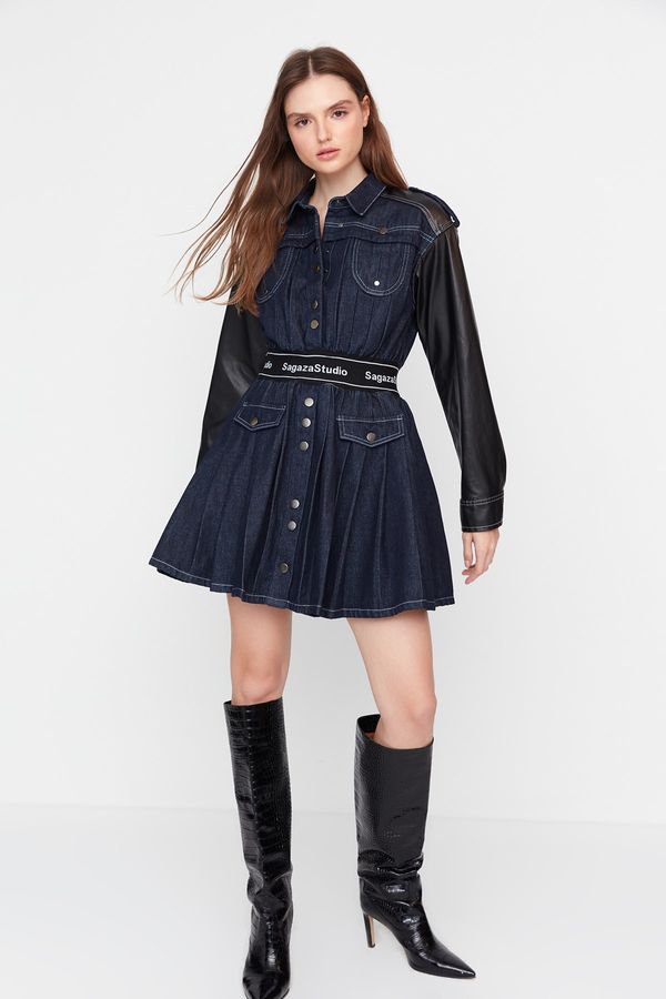 Trendyol Trendyol Dress - Navy blue - Skater