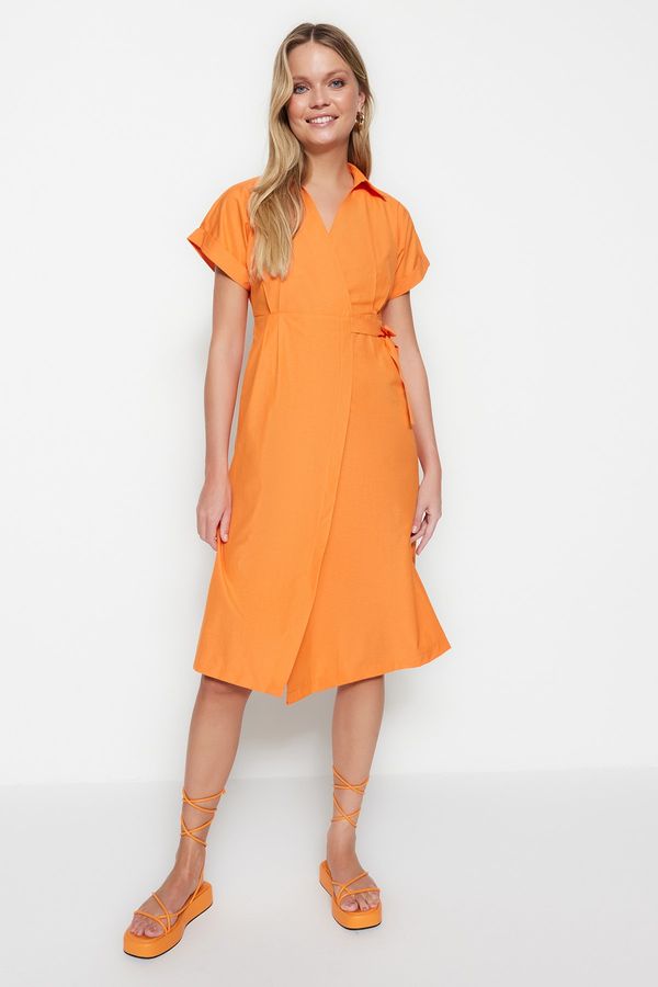 Trendyol Trendyol Dress - Orange - Wrapover