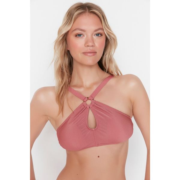 Trendyol Trendyol Dried Rose Cut Out Detailed Bikini Top