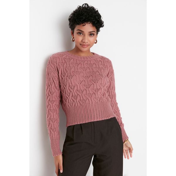 Trendyol Trendyol Dried Rose Patterned Knitwear Sweater