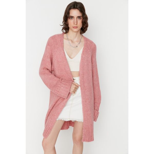 Trendyol Trendyol Dried Rose Sleeve Detailed Knitwear Cardigan