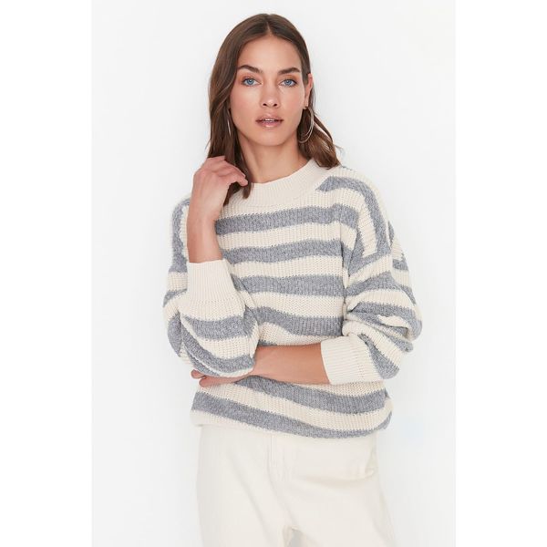 Trendyol Trendyol Ecru Color Block Knitwear Sweater