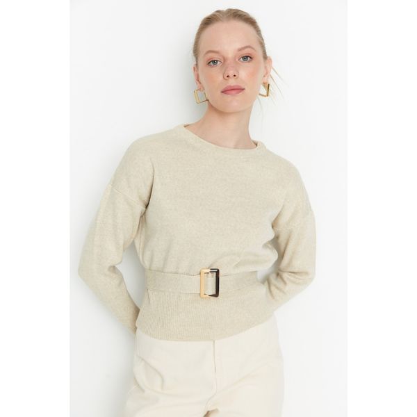 Trendyol Trendyol Ecru Crew Neck Knitwear Sweater