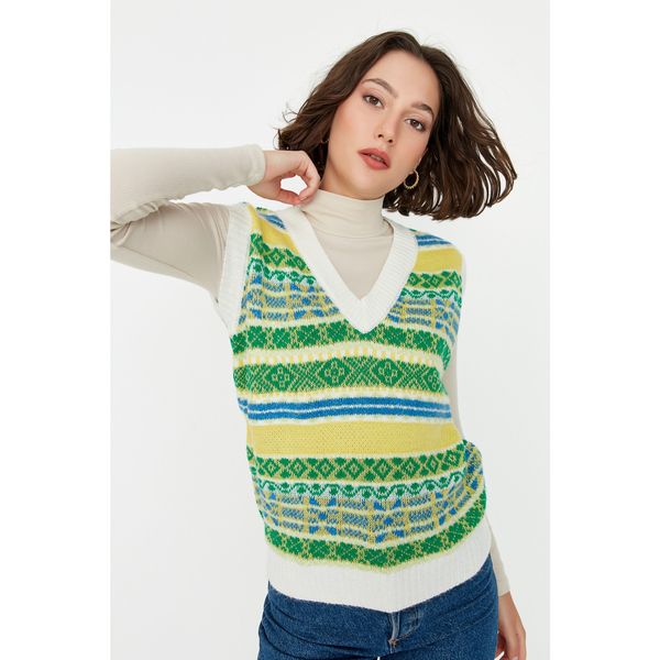 Trendyol Trendyol Ecru Jacquard Knitwear Sweater