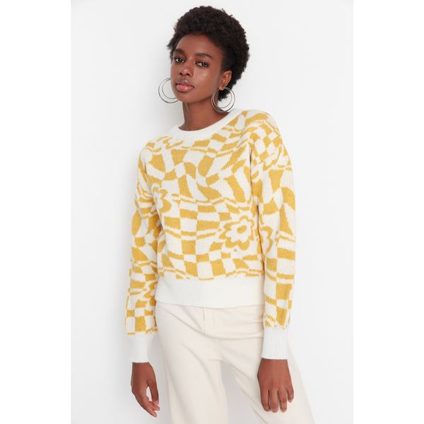 Trendyol Trendyol Ecru Jacquard Knitwear Sweater