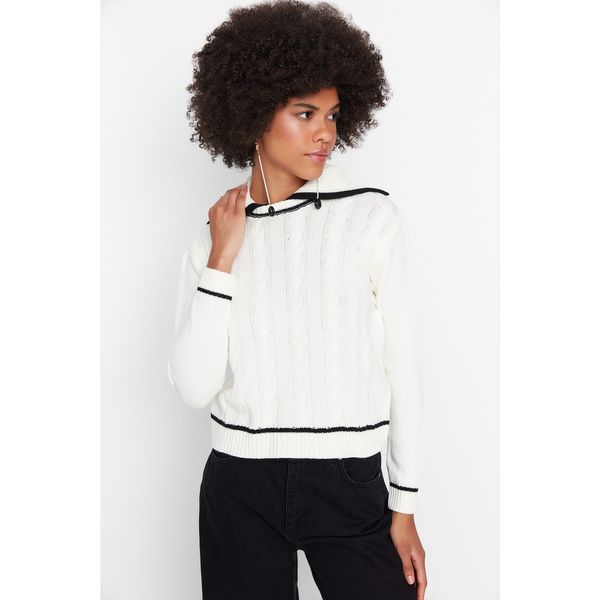 Trendyol Trendyol Ecru Knitted Detailed Knitwear Sweater