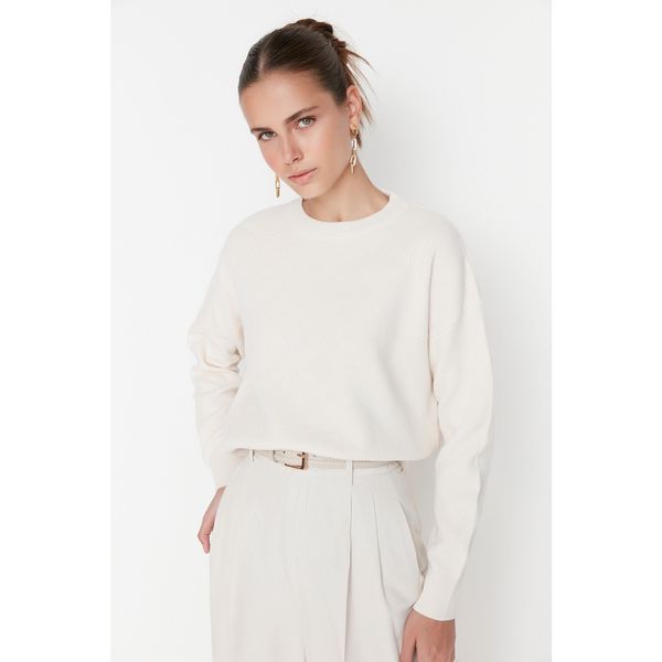 Trendyol Trendyol Ecru Oversize Knitwear Sweater