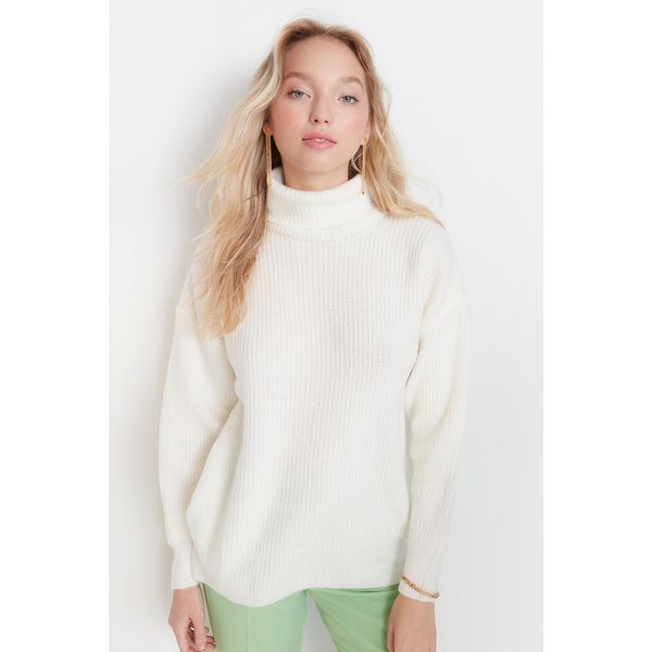 Trendyol Trendyol Ecru Oversize Knitwear Sweater
