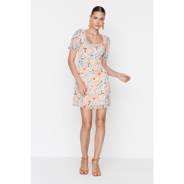 Trendyol Trendyol Ecru Patterned Dress