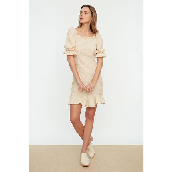 Trendyol Trendyol Ecru Square Collar Dress