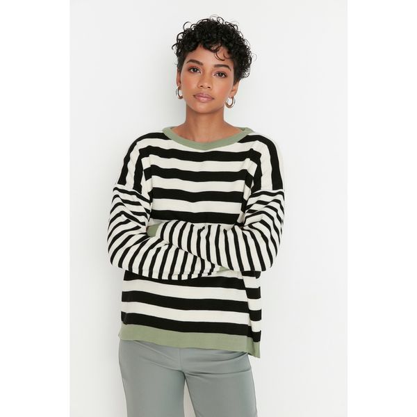 Trendyol Trendyol Ecru Striped Knitwear Sweater