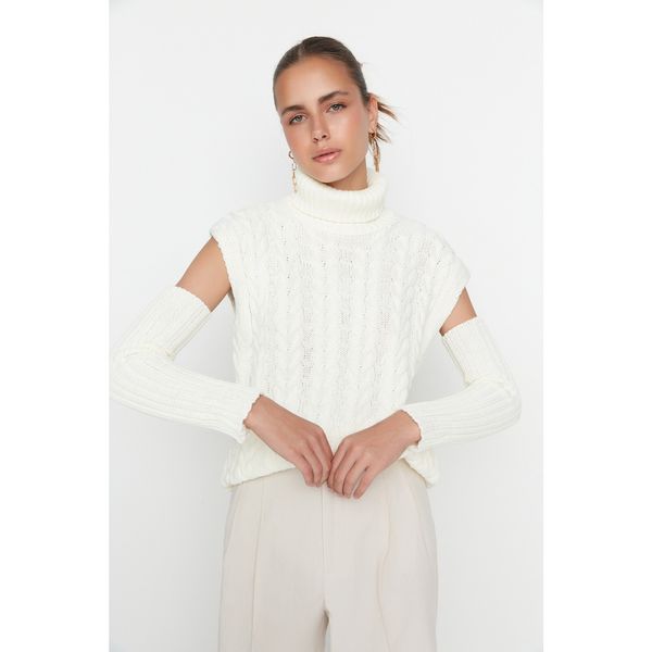 Trendyol Trendyol Ecru Turtleneck Knitwear Sweater