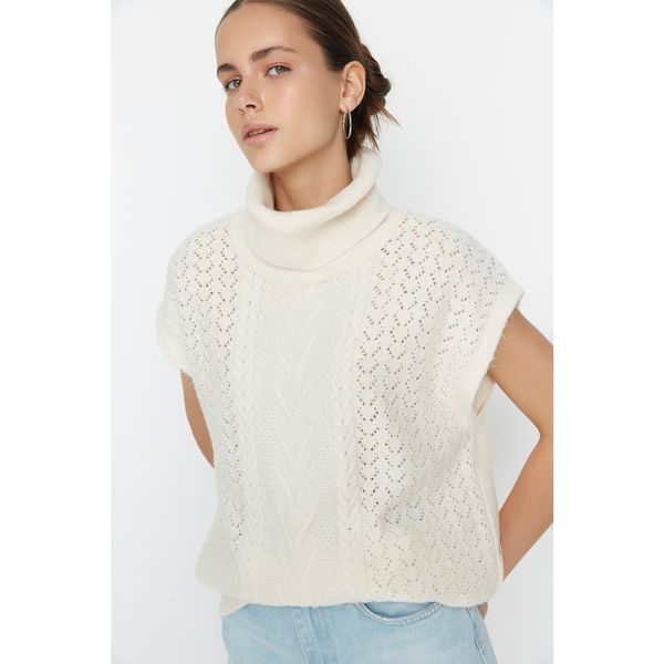Trendyol Trendyol Ecru Turtleneck Knitwear Sweater