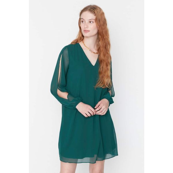 Trendyol Trendyol Emerald Green Chiffon Dress