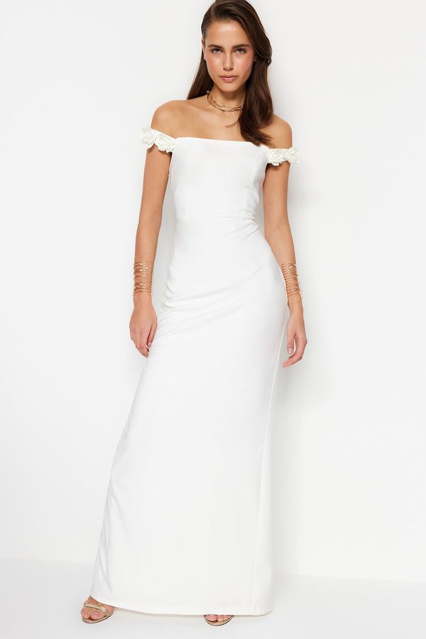 Trendyol Trendyol Evening & Prom Dress - Ecru - Shift