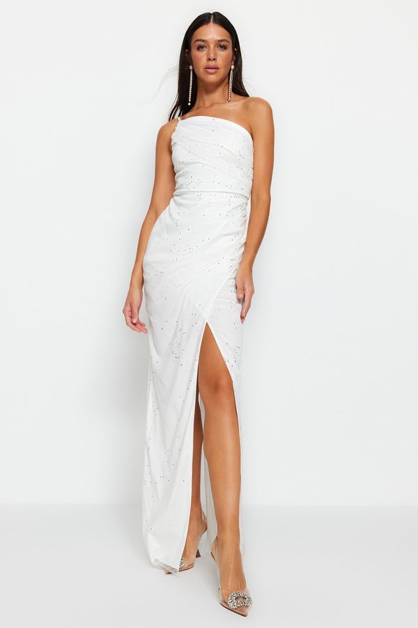 Trendyol Trendyol Evening & Prom Dress - Ecru - Shift