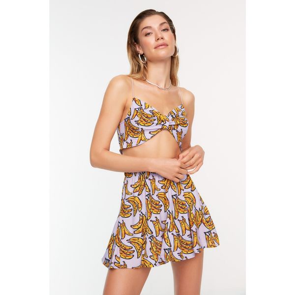 Trendyol Trendyol Fruit Patterned Blouse-Skirt Set