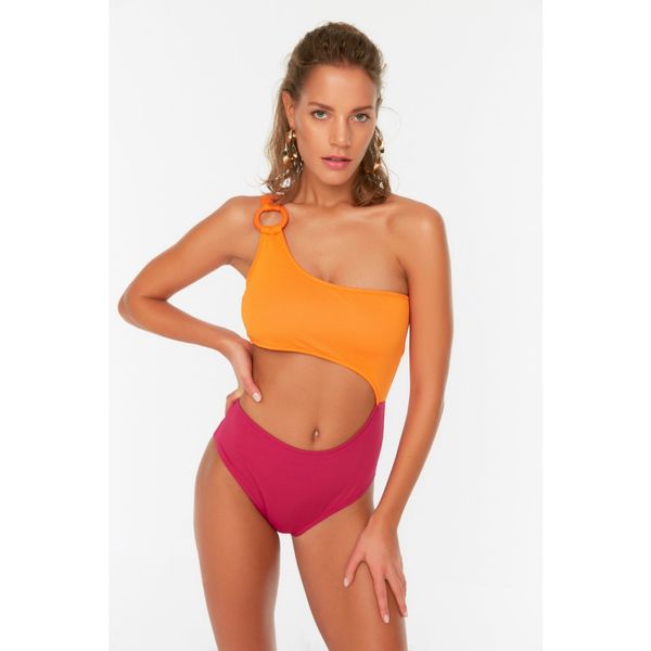 Trendyol Trendyol Fuchsia Color Block Swimsuit