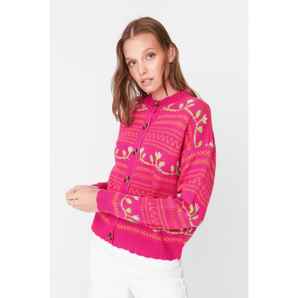 Trendyol Trendyol Fuchsia Floral Knitwear Hrka