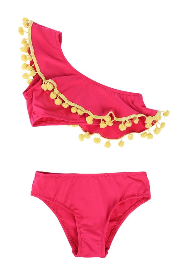 Trendyol Trendyol Fuchsia Tasseled Girls' Bikini Set