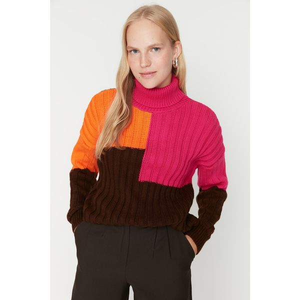 Trendyol Trendyol Fuchsia Turtleneck Knitwear Sweater