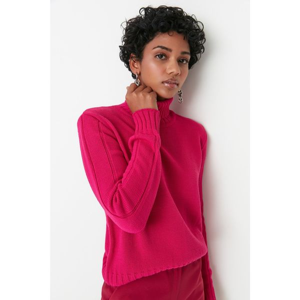 Trendyol Trendyol Fuchsia Turtleneck Knitwear Sweater