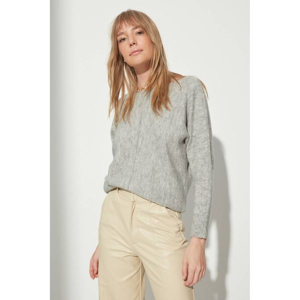 Trendyol Trendyol Gray Ribbed Wool Knitwear Sweater