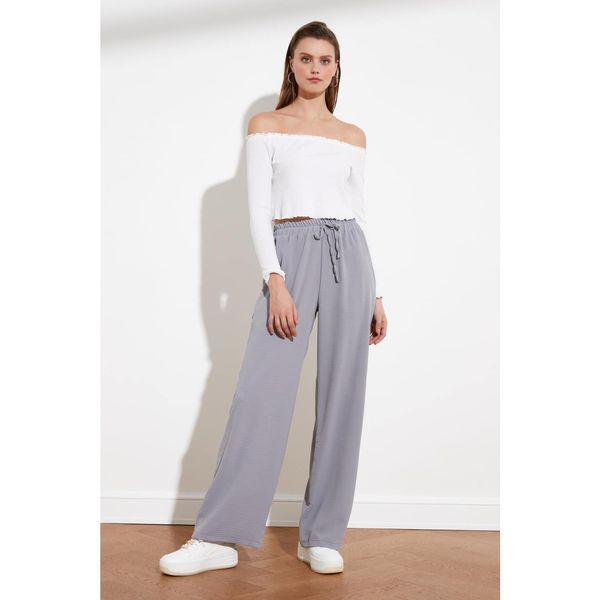 Trendyol Trendyol Gray Wide Leg Trousers