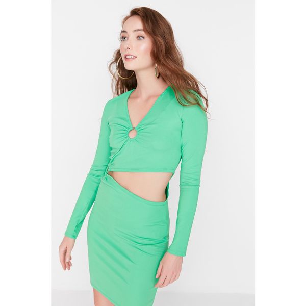 Trendyol Trendyol Green Accessorized Knitted Dress