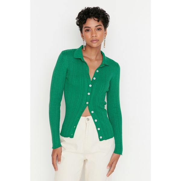 Trendyol Trendyol Green Buttoned Knitwear Cardigan