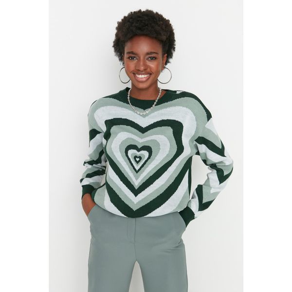 Trendyol Trendyol Green Crew Neck Knitwear Sweater