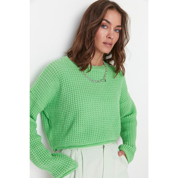 Trendyol Trendyol Green Crop Knitwear Sweater