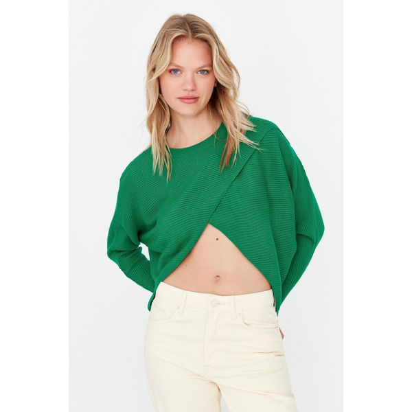 Trendyol Trendyol Green Crop Knitwear Sweater