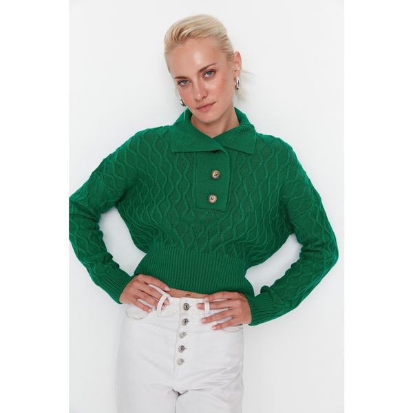 Trendyol Trendyol Green Crop Knitwear Sweater