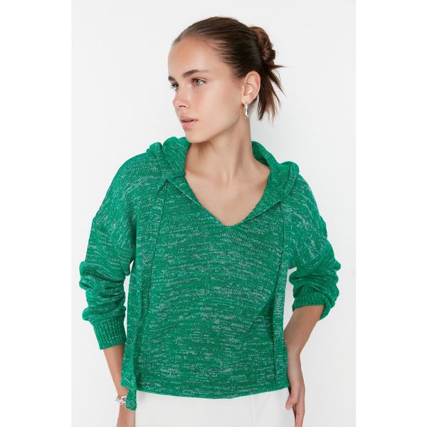 Trendyol Trendyol Green Hooded Knitwear Sweater