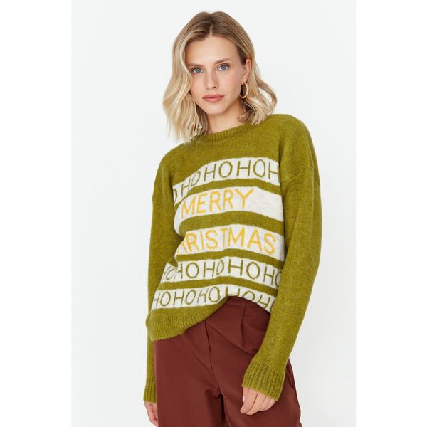 Trendyol Trendyol Green Jacquard Knitwear Sweater