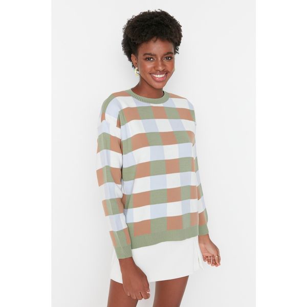 Trendyol Trendyol Green Jacquard Knitwear Sweater