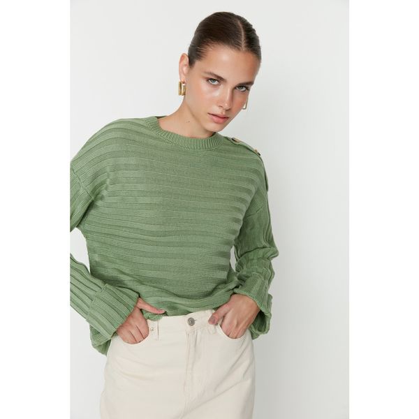 Trendyol Trendyol Green Knitted Detailed Knitwear Sweater