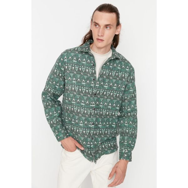 Trendyol Trendyol Green Men's Regular Fit Shirt