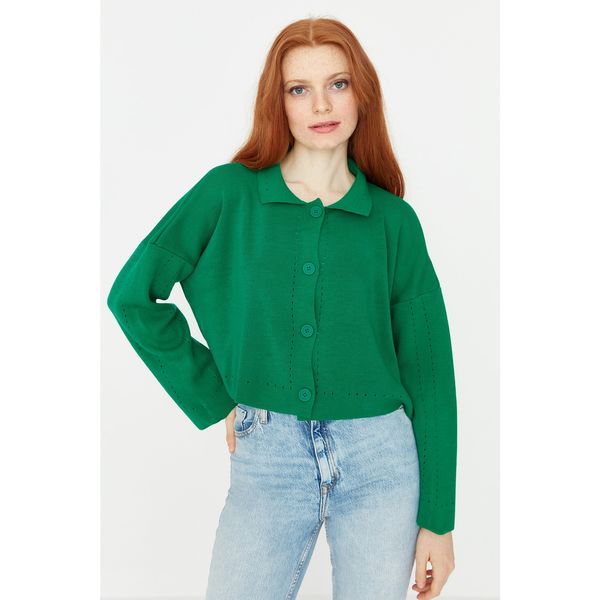 Trendyol Trendyol Green Openwork Knitwear Cardigan