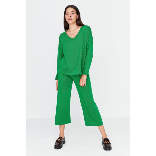 Trendyol Trendyol Green Oversize Knitwear Bottom-Top Set
