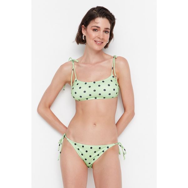 Trendyol Trendyol Green Polka Dot Bikini Top